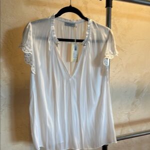 Ramy Brooks white hermine blouse NWT size XL